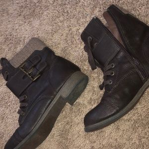 Brown Short combat boots